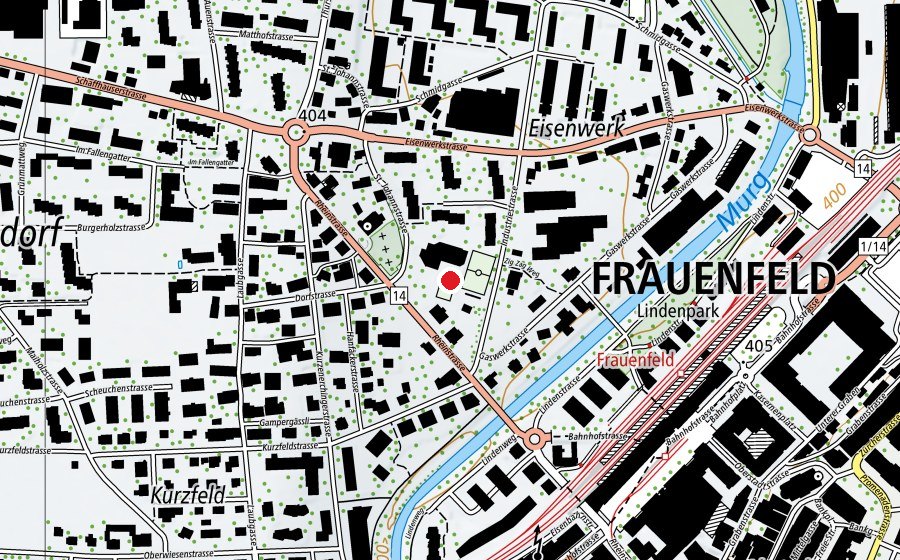Carte indiquant l’emplacement de Primarschule Kurzdorf (École)