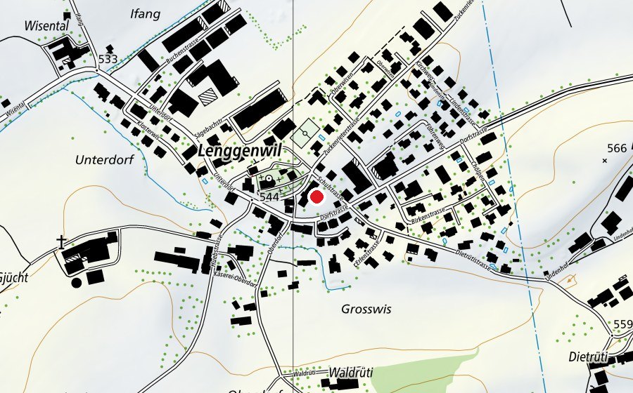 Carte indiquant l’emplacement de Primarschule Lenggenwil (École)
