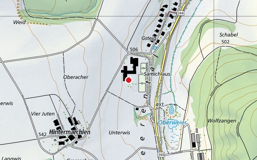 Mappa con la posizione di Primarschule Lufingen (Scuola)