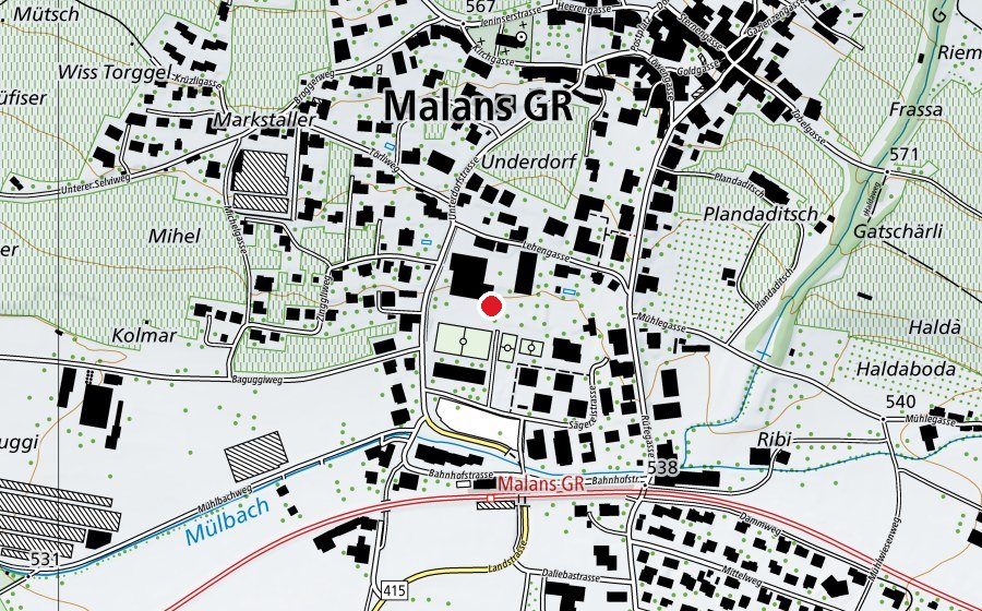 Mappa con la posizione di Primarschule Malans (Scuola)