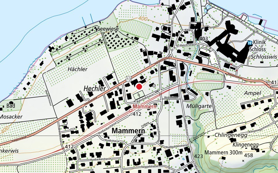 Map showing the location of Primarschule Mammern (School)