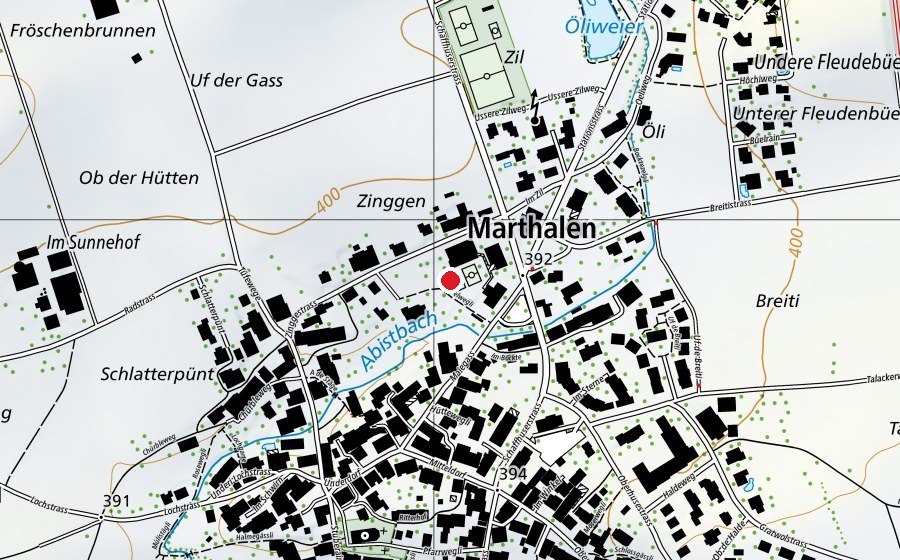 Mappa con la posizione di Primarschule Marthalen (Scuola)