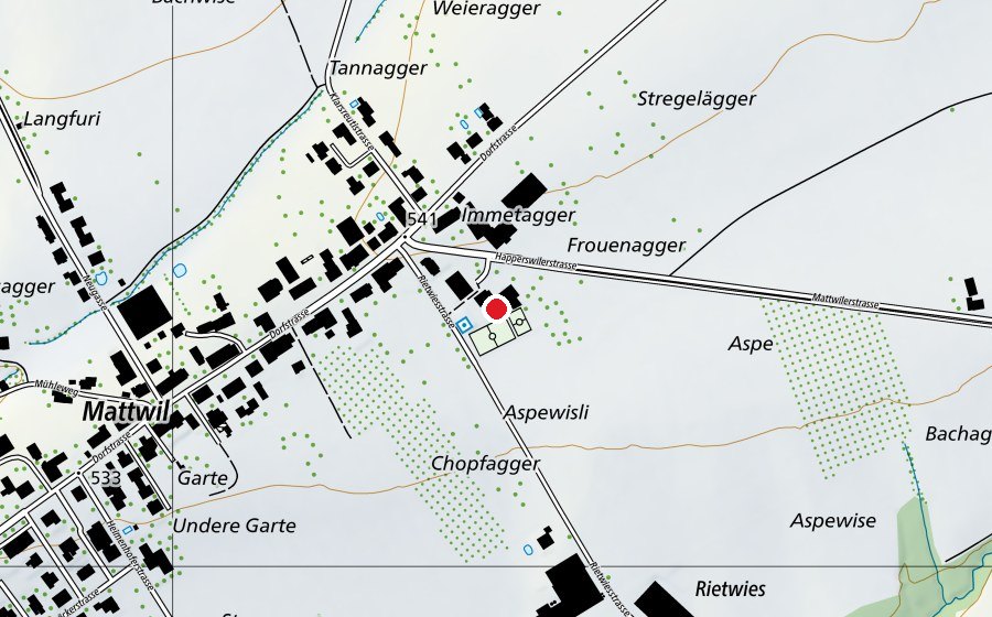 Mappa con la posizione di Primarschule Mattwil-Birwinken-Happerswil (Scuola)