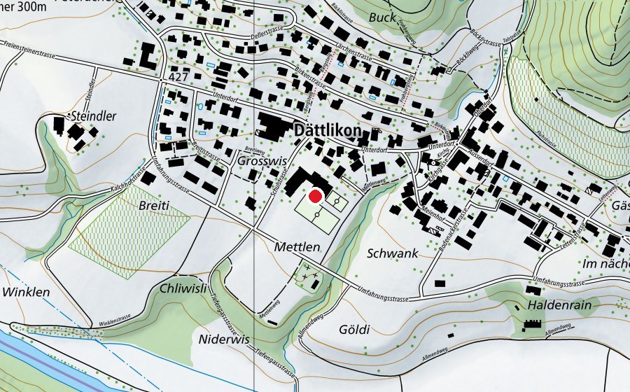Mappa con la posizione di Primarschule Mettlen (Scuola)