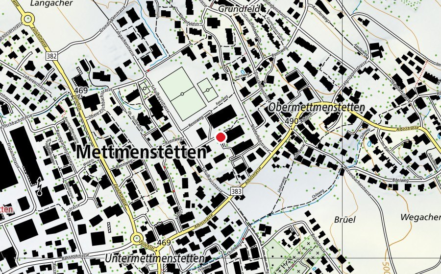 Carte indiquant l’emplacement de Primarschule Mettmenstetten (École)