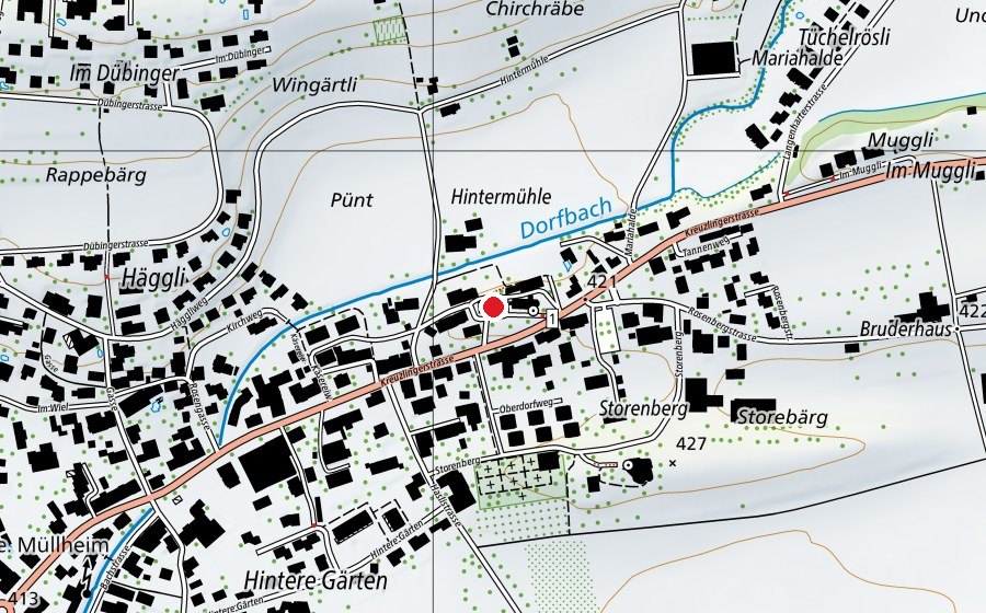 Mappa con la posizione di Primarschule (Scuola)