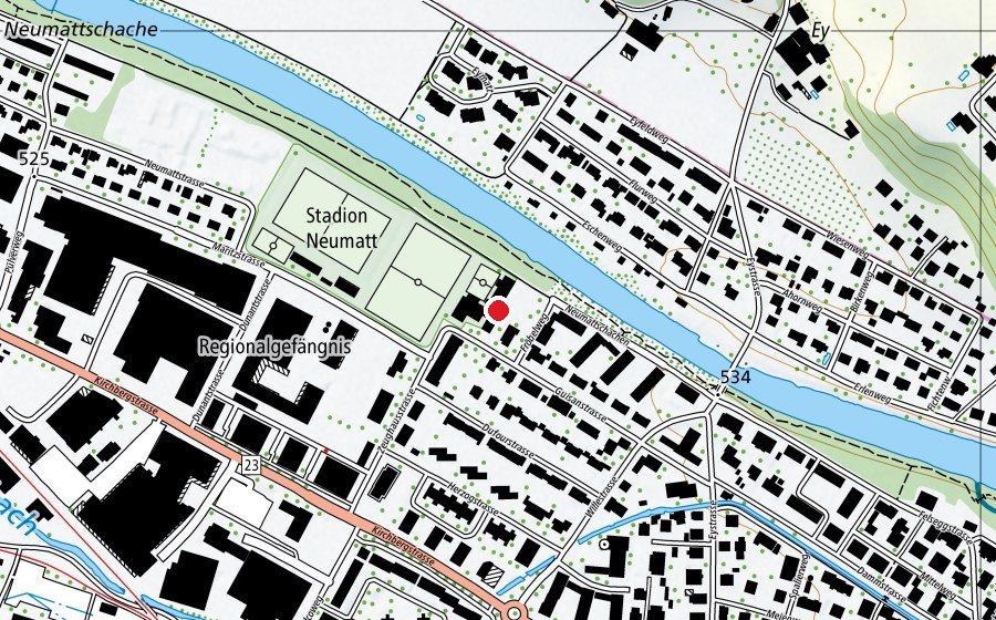 Map showing the location of Primarschule Neumatt (School)