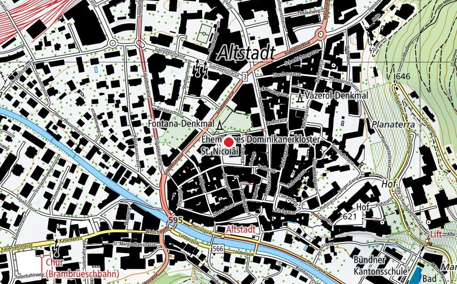Karte mit dem Standort von Primarschule Nikolai (Schule)