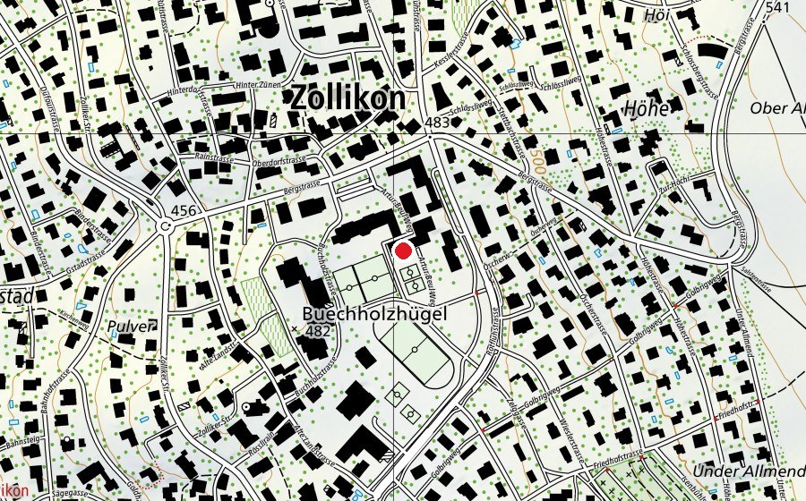 Carte indiquant l’emplacement de Primarschule Oescher (École)