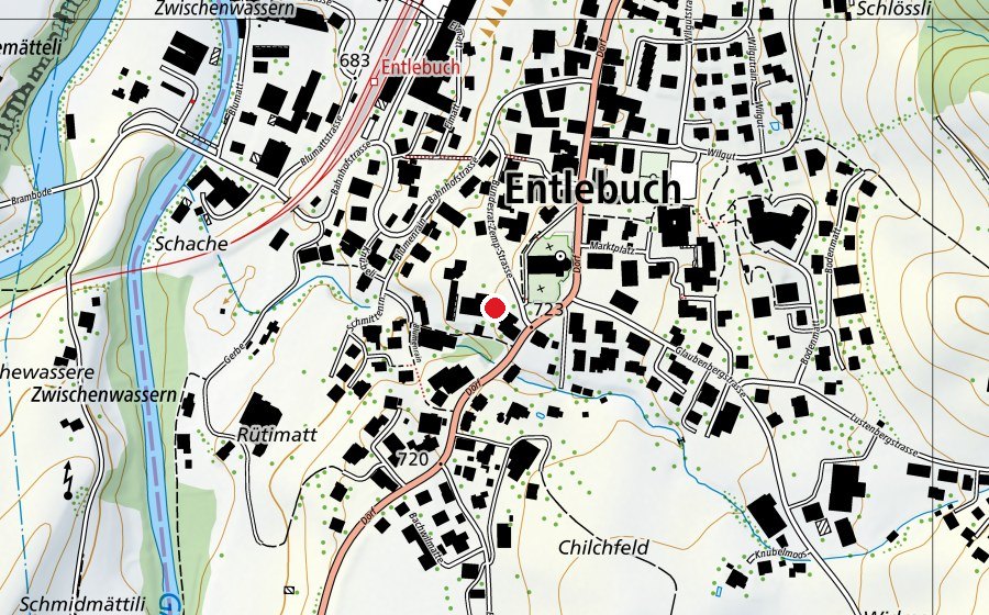 Carte indiquant l’emplacement de Primarschule Pfrundmatt (École)