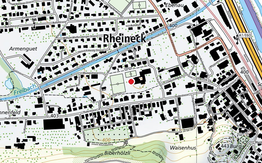 Map showing the location of Primarschule (School)