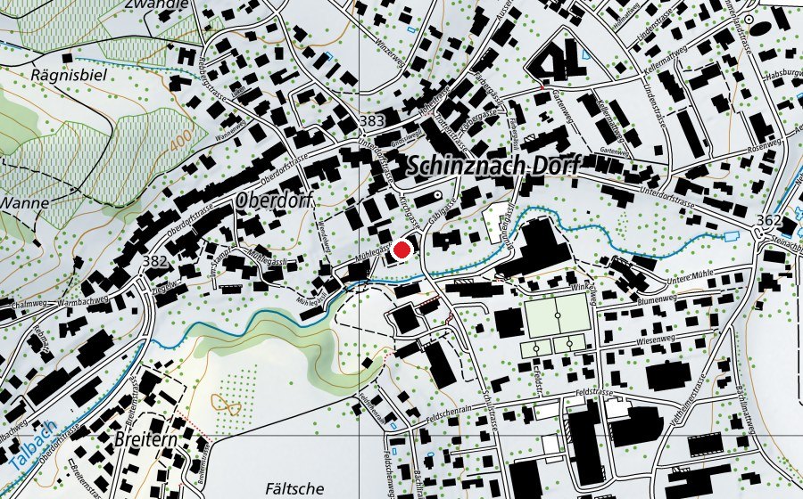 Map showing the location of Primarschule Schinznach (School)