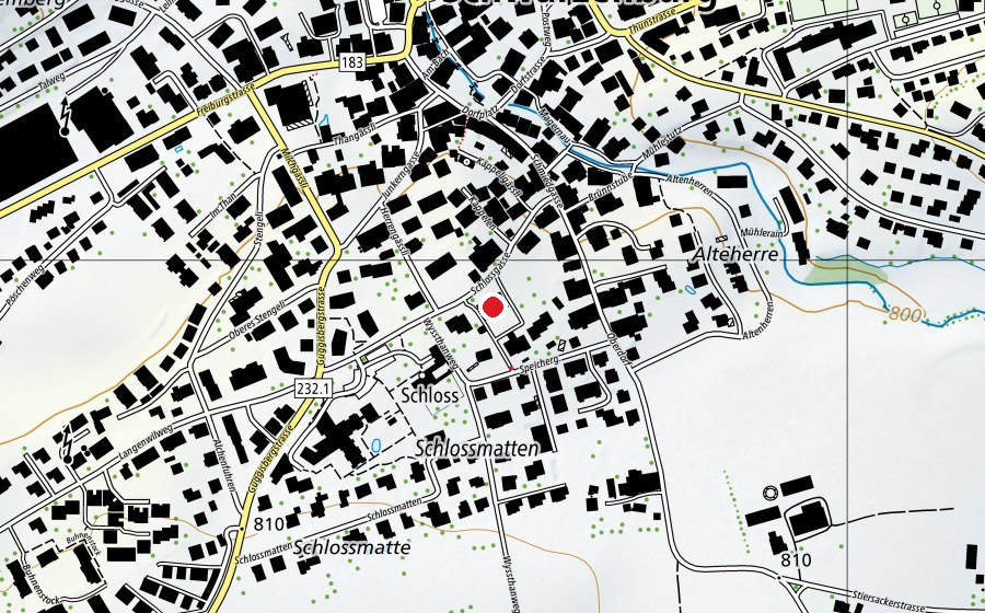 Map showing the location of Primarschule Schlossgasse (School)