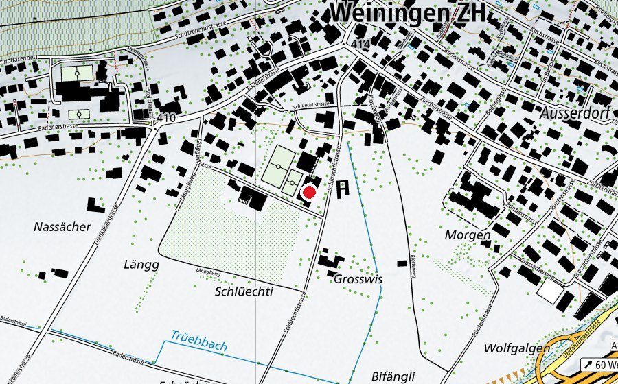 Carte indiquant l’emplacement de Primarschule Schlüechti (École)