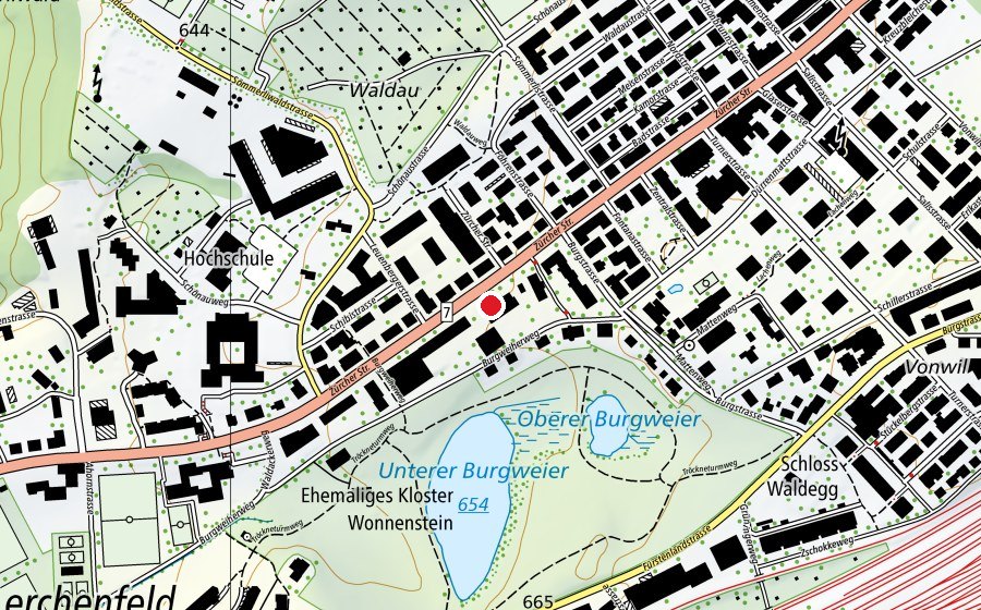 Carte indiquant l’emplacement de Primarschule Schönenwegen (École)