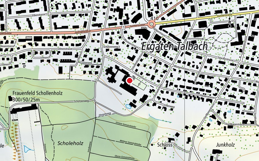 Karte mit dem Standort von Primarschule Schollenholz (Schule)