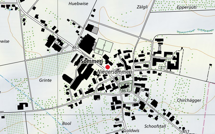Karte mit dem Standort von Primarschule Sommeri (Schule)