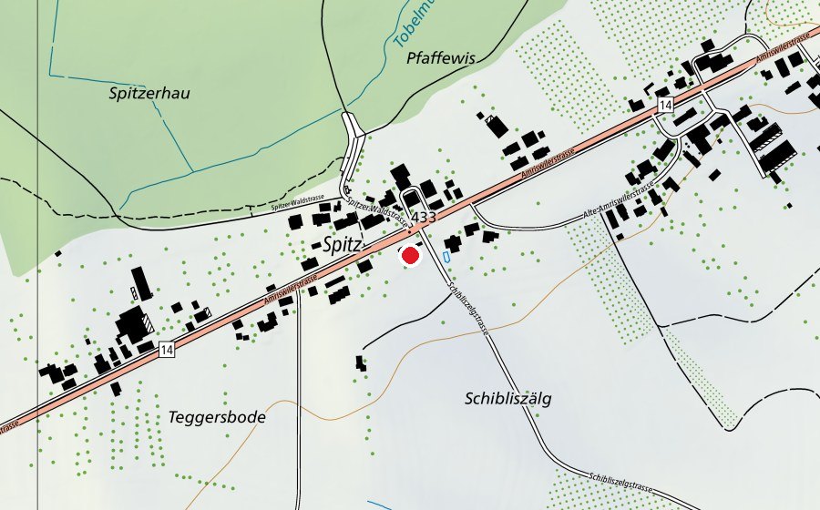 Karte mit dem Standort von Primarschule Spitz (Schule)