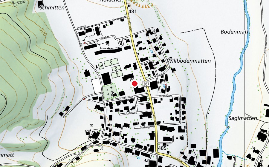Mappa con la posizione di Primarschule Staffelbach (Scuola)