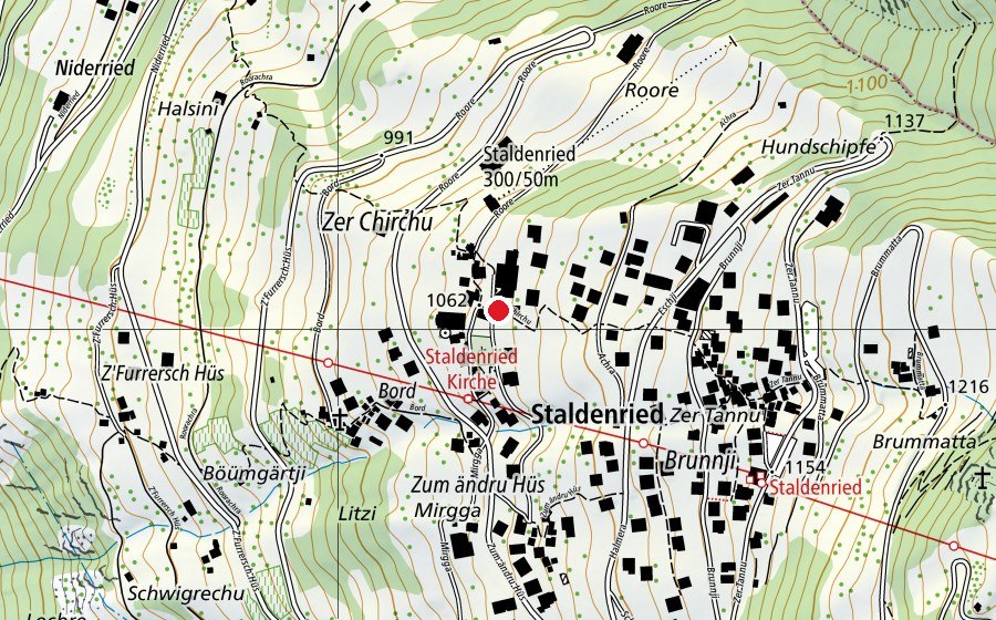 Carte indiquant l’emplacement de Primarschule (École)