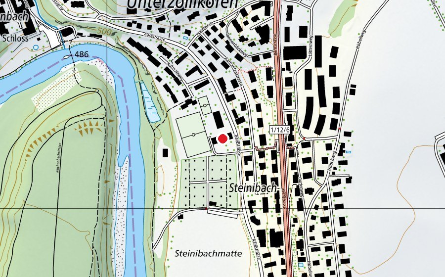 Mappa con la posizione di Primarschule Steinibach (Scuola)