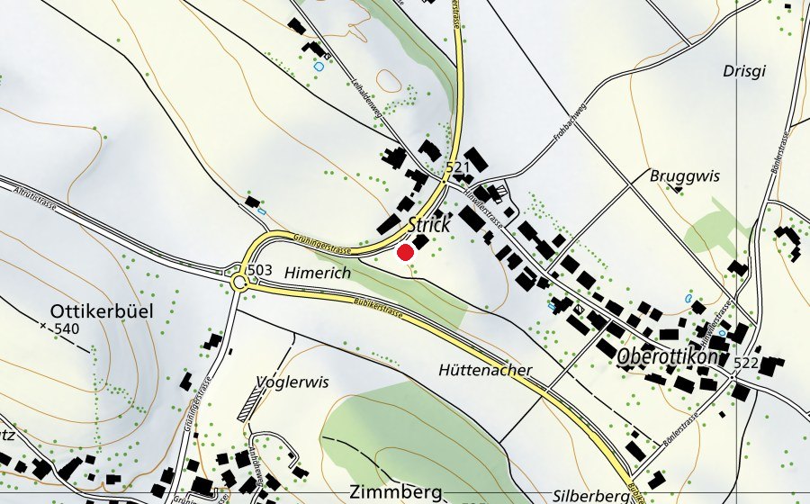 Carte indiquant l’emplacement de Primarschule Strick (École)