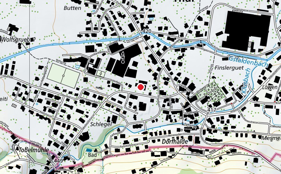 Carte indiquant l’emplacement de Primarschule (École)