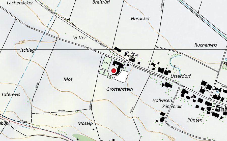 Carte indiquant l’emplacement de Primarschule Thalheim (École)