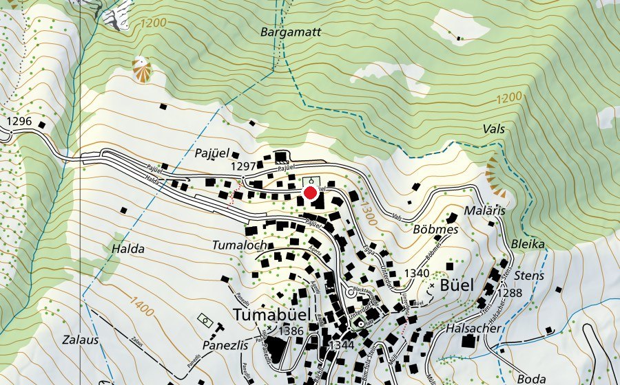 Mappa con la posizione di Primarschule Tschiertschen-Praden (Scuola)