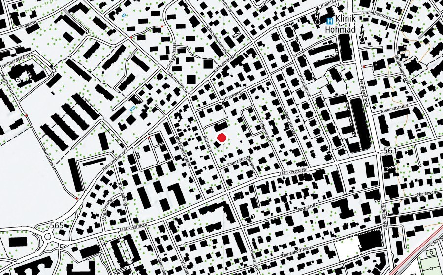 Map showing the location of Primarschule und Kindergarten Hohmad (School)
