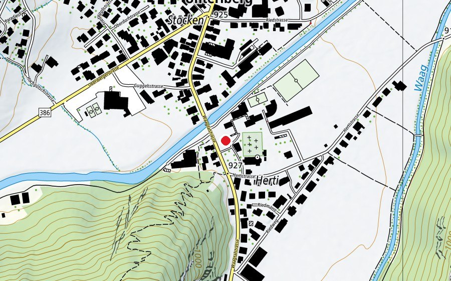 Mappa con la posizione di Primarschule Unteriberg altes Schulhaus (Scuola)