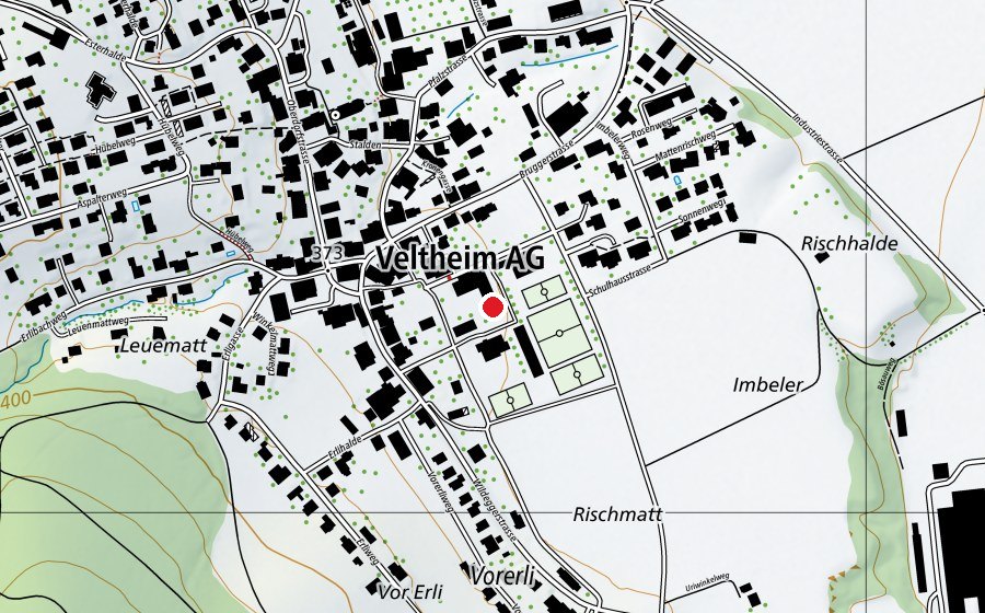 Mappa con la posizione di Primarschule Veltheim (Scuola)