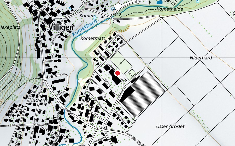 Karte mit dem Standort von Primarschule Villigen (Schule)