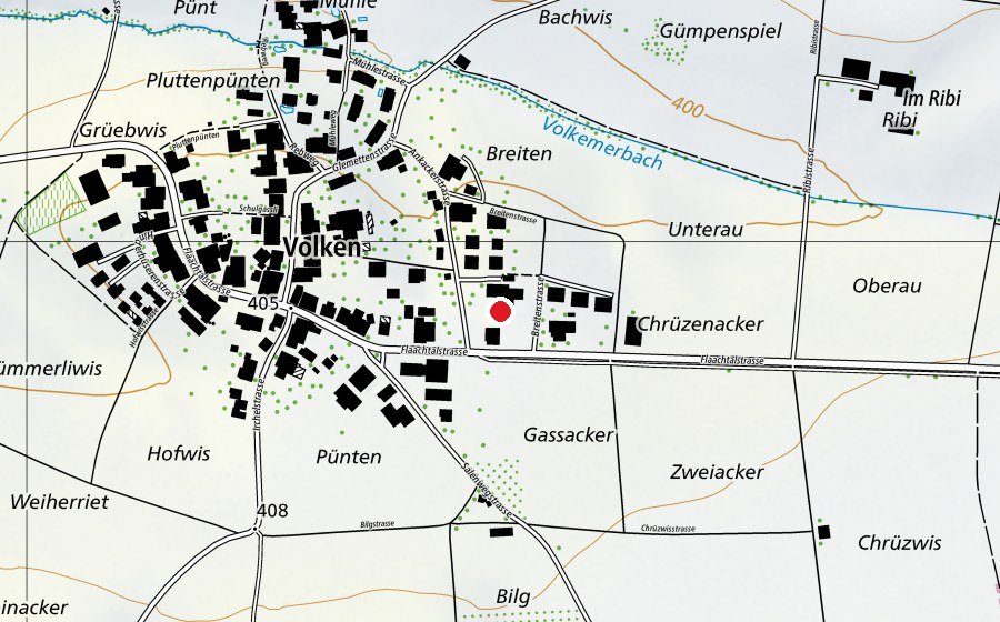 Mappa con la posizione di Primarschule Volken (Scuola)