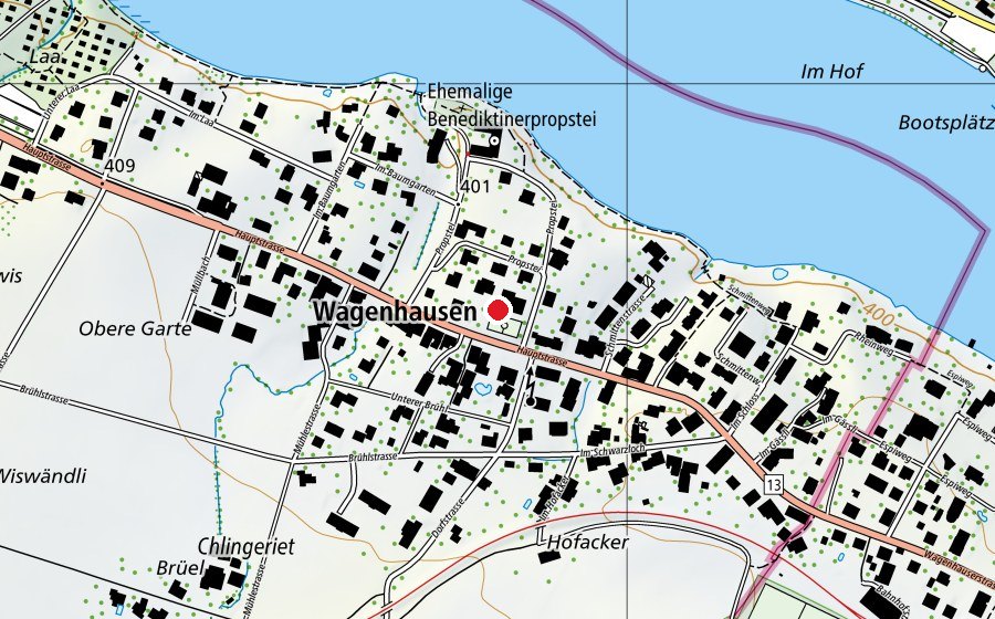 Mappa con la posizione di Primarschule Wagenhausen (Scuola)