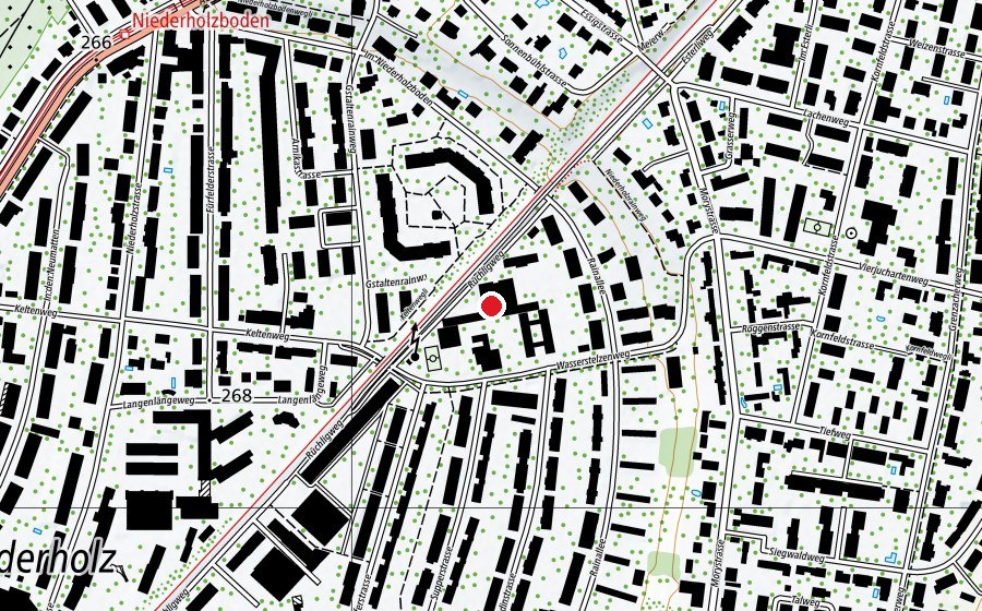 Carte indiquant l’emplacement de Primarschule Wasserstelzen (École)