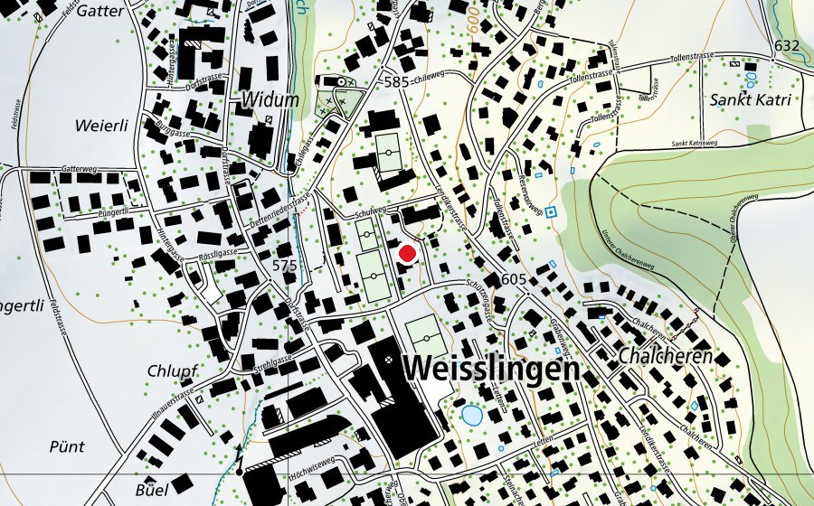 Mappa con la posizione di Primarschule Weisslingen (Scuola)