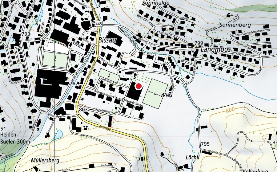Carte indiquant l’emplacement de Primarschule Wies (École)