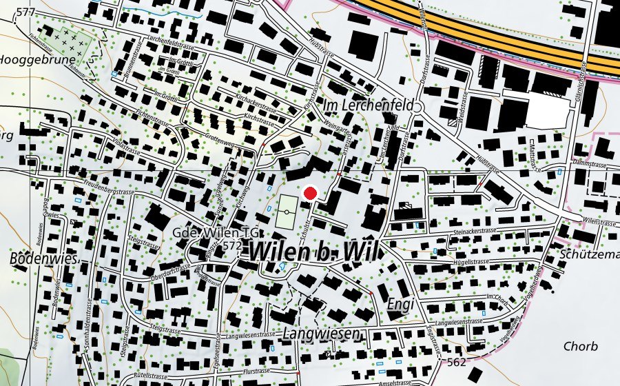 Mappa con la posizione di Primarschule Wilen (Scuola)