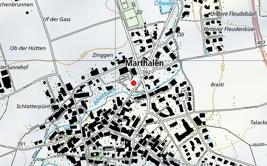 Mappa con la posizione di Primarschulhaus (Scuola)