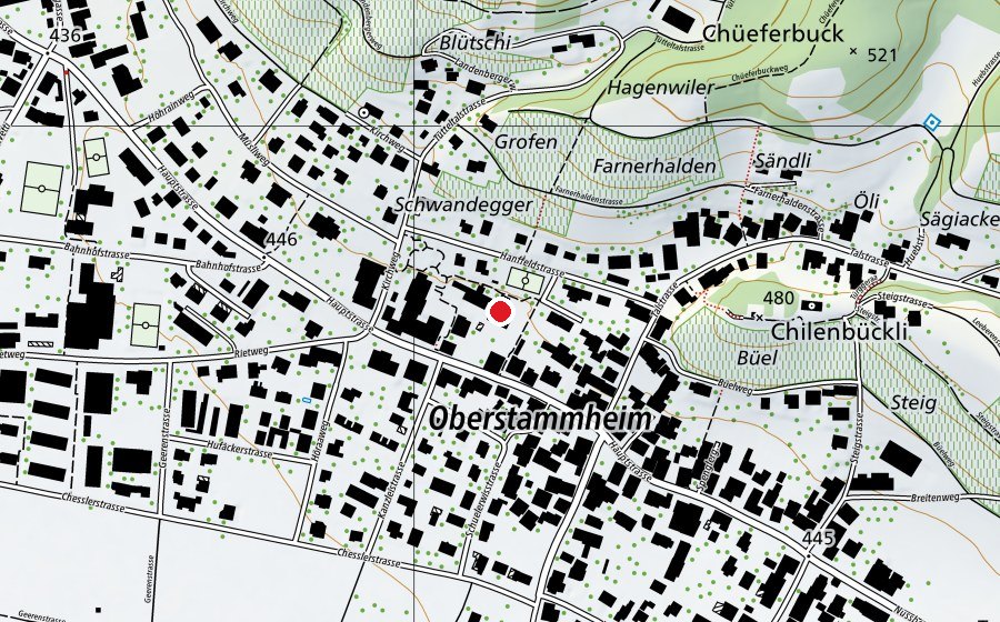 Mappa con la posizione di Primarschulhaus Oberstammheim (Scuola)