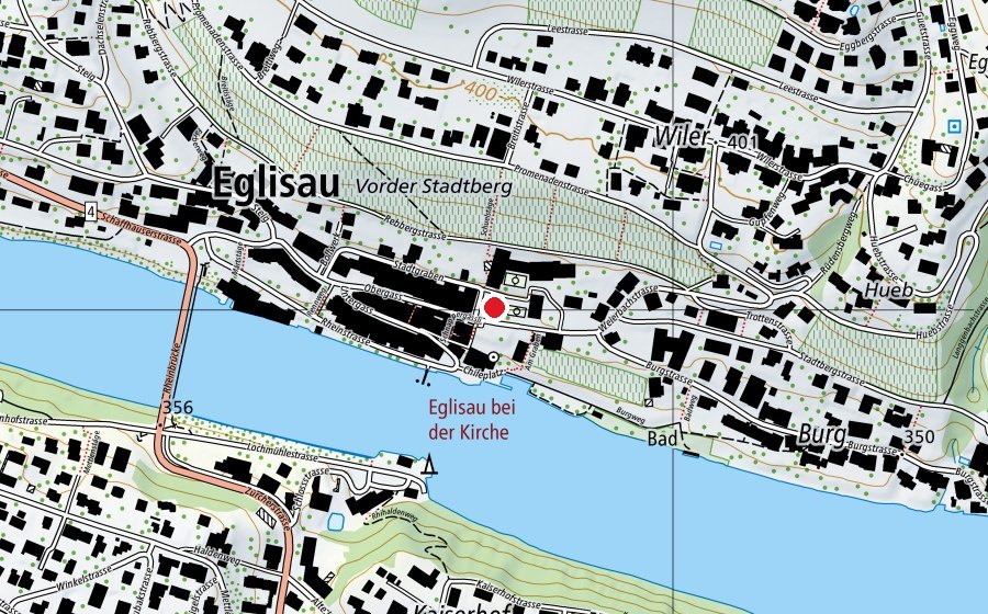 Carte indiquant l’emplacement de Primarschulhaus Städtli (École)