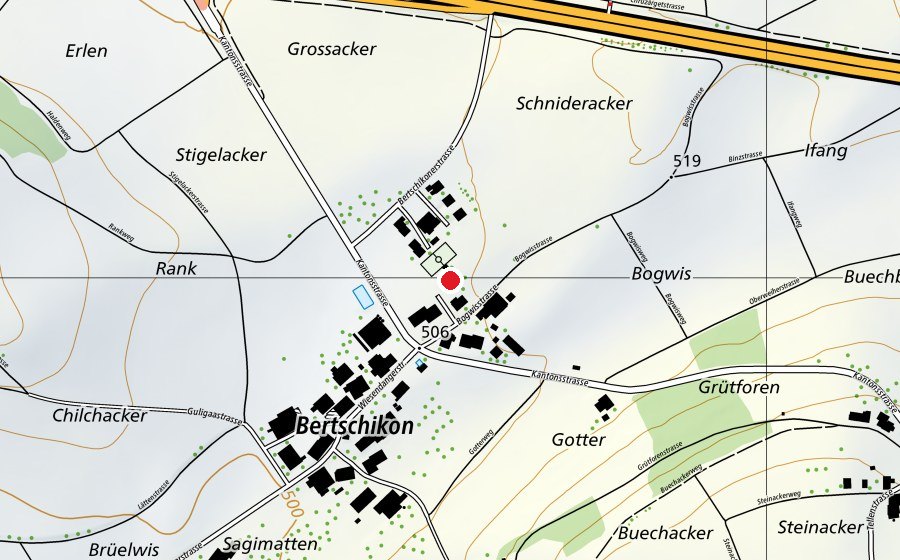 Mappa con la posizione di Primarschulhaus (Scuola)