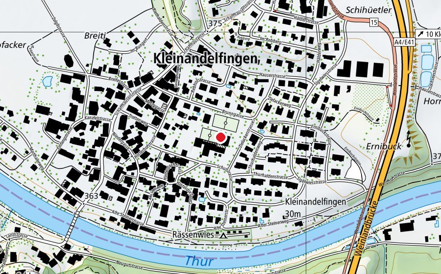 Mappa con la posizione di Primarschulhaus Zielacker (Scuola)