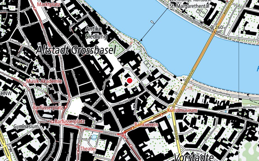 Carte indiquant l’emplacement de Primarstufe Rittergasse (École)