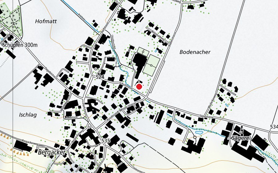 Mappa con la posizione di Primarstufe Schüpfen (Scuola)