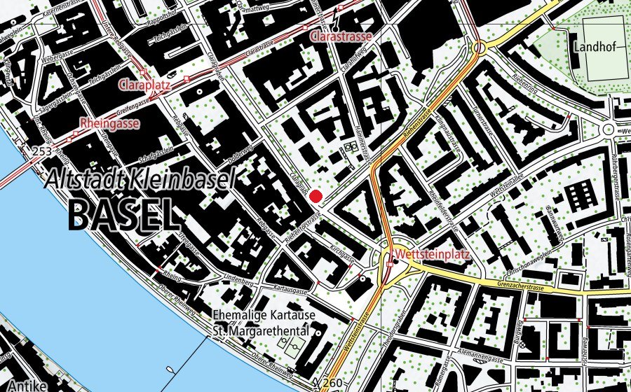 Carte indiquant l’emplacement de Primarstufe Theodor (École)