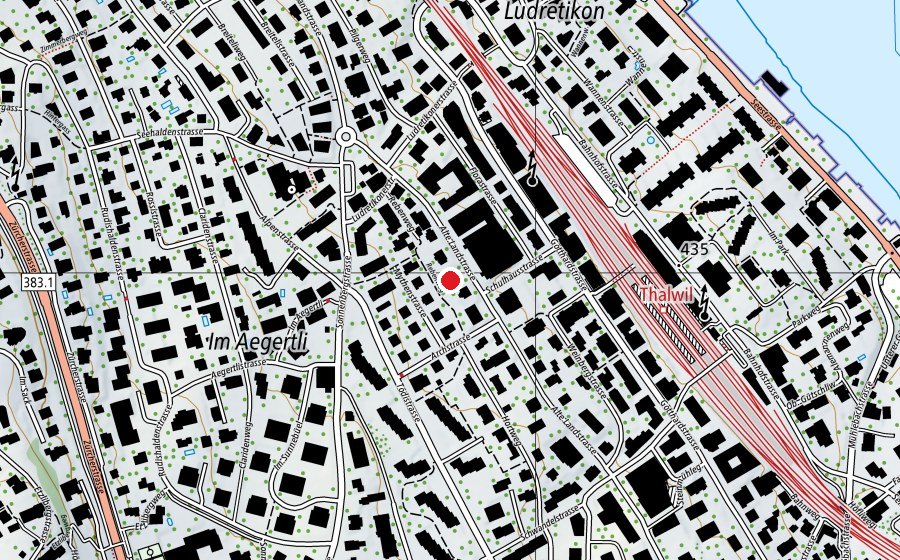 Map showing the location of Privatschule Ellen Grüninger (School)