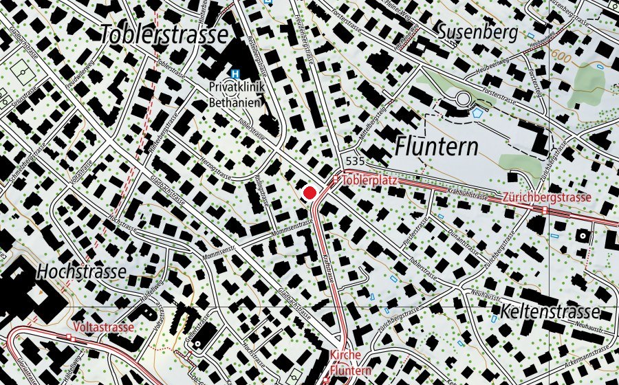 Mappa con la posizione di Privatschule Toblerstrasse (Scuola)