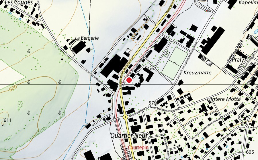 Mappa con la posizione di PROF-in (Scuola)